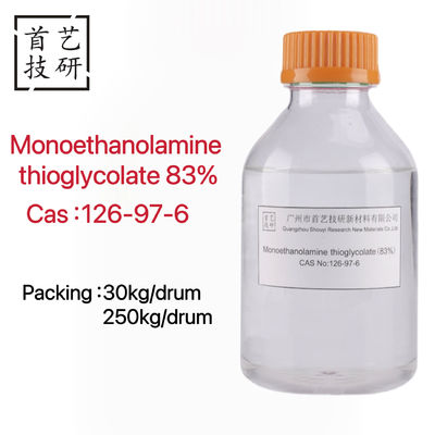 فرمول مولکولی C4H11NO3S Monoethanolamine Thioglycolate برای آب محلول بودن محصول مو و زیبایی